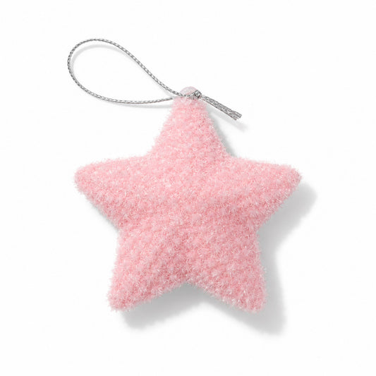 Stern-Anhänger in Samtoptik – Rosé, 7 cm Weihnachtsdekoration Das Zierwerk