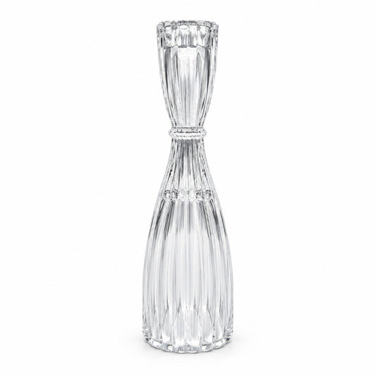 Kerzenhalter aus Klarglas – geriffelt, 25 cm Kerzenhalter Das Zierwerk