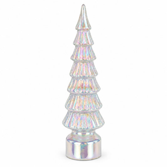 Irisierender Glasbaum mit LED-Beleuchtung Weihnachtsdekoration Das Zierwerk