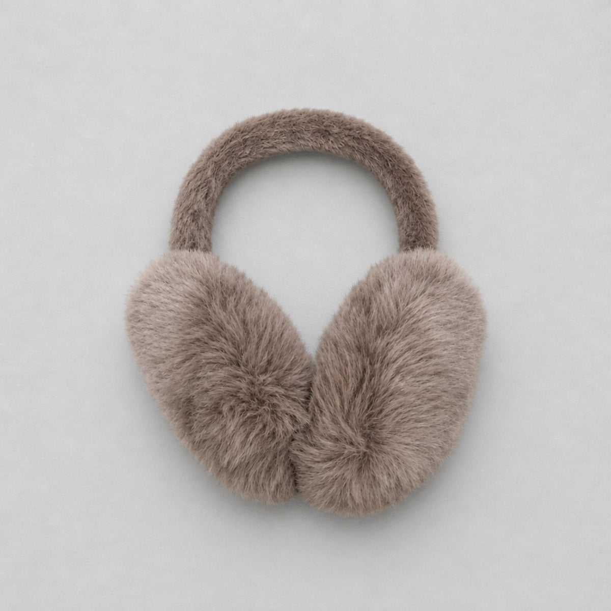 Flauschige Ohrenschützer aus Kunstfell in Taupe – Einklappbare Ohrwärmer Mütze Das Zierwerk
