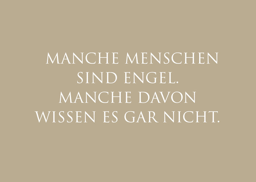 Postkarte „Manche Menschen sind Engel“ – WUNDERWORT Karte Wunderwort