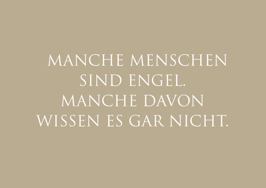 Postkarte „Manche Menschen sind Engel“ – WUNDERWORT Karte Wunderwort