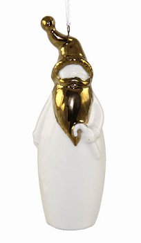 Hänger Monino Santa weiß-gold – 11,5 cm