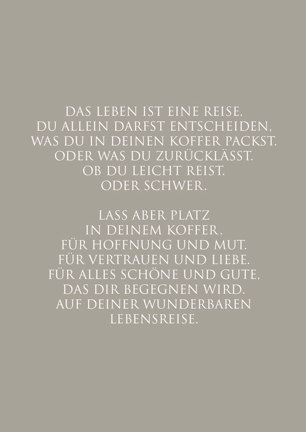 Postkarte „Das Leben ist eine Reise“ – WUNDERWORT Karte Wunderwort