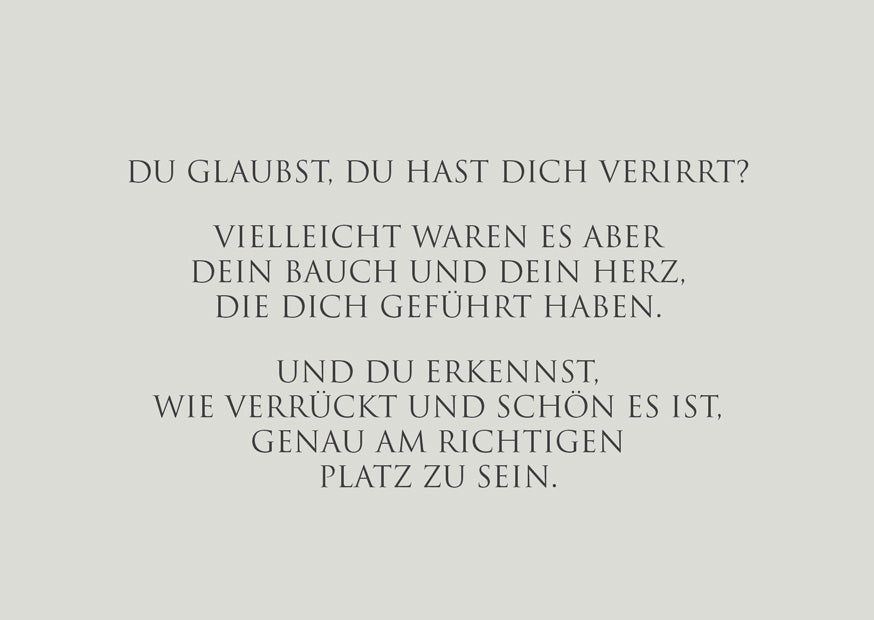 Postkarte „Du glaubst, Du hast Dich verirrt?“ – WUNDERWORT Karte Wunderwort