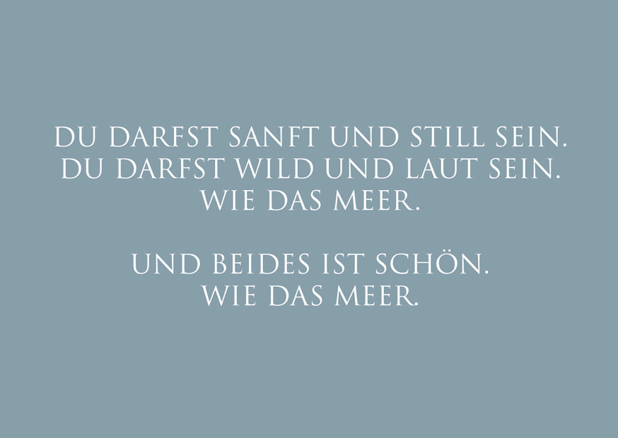Postkarte „Du darfst sanft und still sein“ – WUNDERWORT Karte Wunderwort