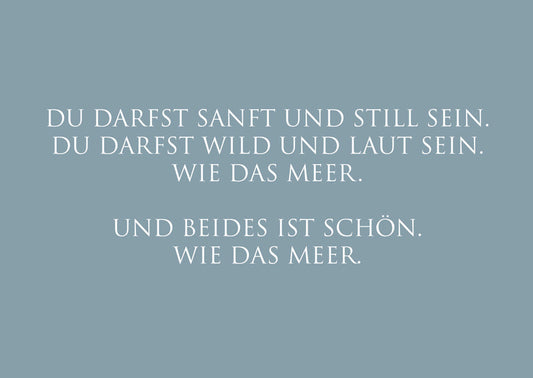Postkarte „Du darfst sanft und still sein“ – WUNDERWORT Karte Wunderwort
