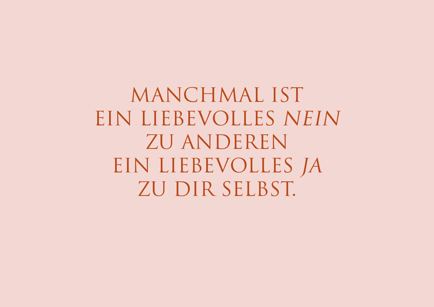 Postkarte „Ein liebevolles Nein“ – WUNDERWORT Karte Wunderwort
