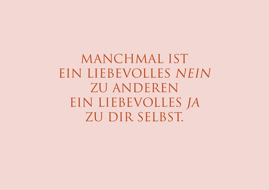 Postkarte „Ein liebevolles Nein“ – WUNDERWORT Karte Wunderwort