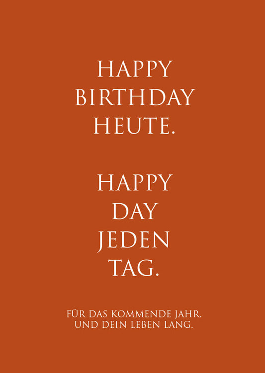Postkarte „Happy Birthday heute“ – WUNDERWORT Karte Wunderwort
