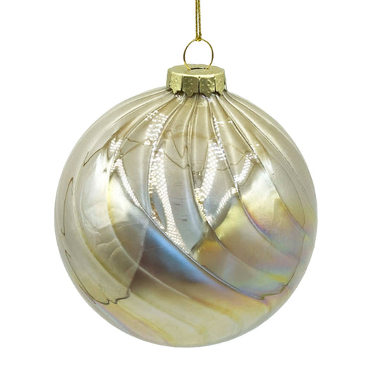 Weihnachtsanhänger in Champagner aus Glas