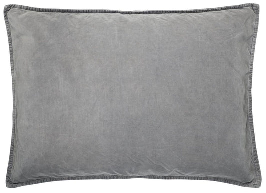 Kissenhülle "Smoke" aus Samtvelour – Grau, 72x52 cm, weich & waschbar, Ib Laursen