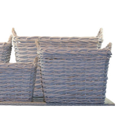 Großer Aufbewahrungskorb in Weiß (73 x 59 x 50 cm)