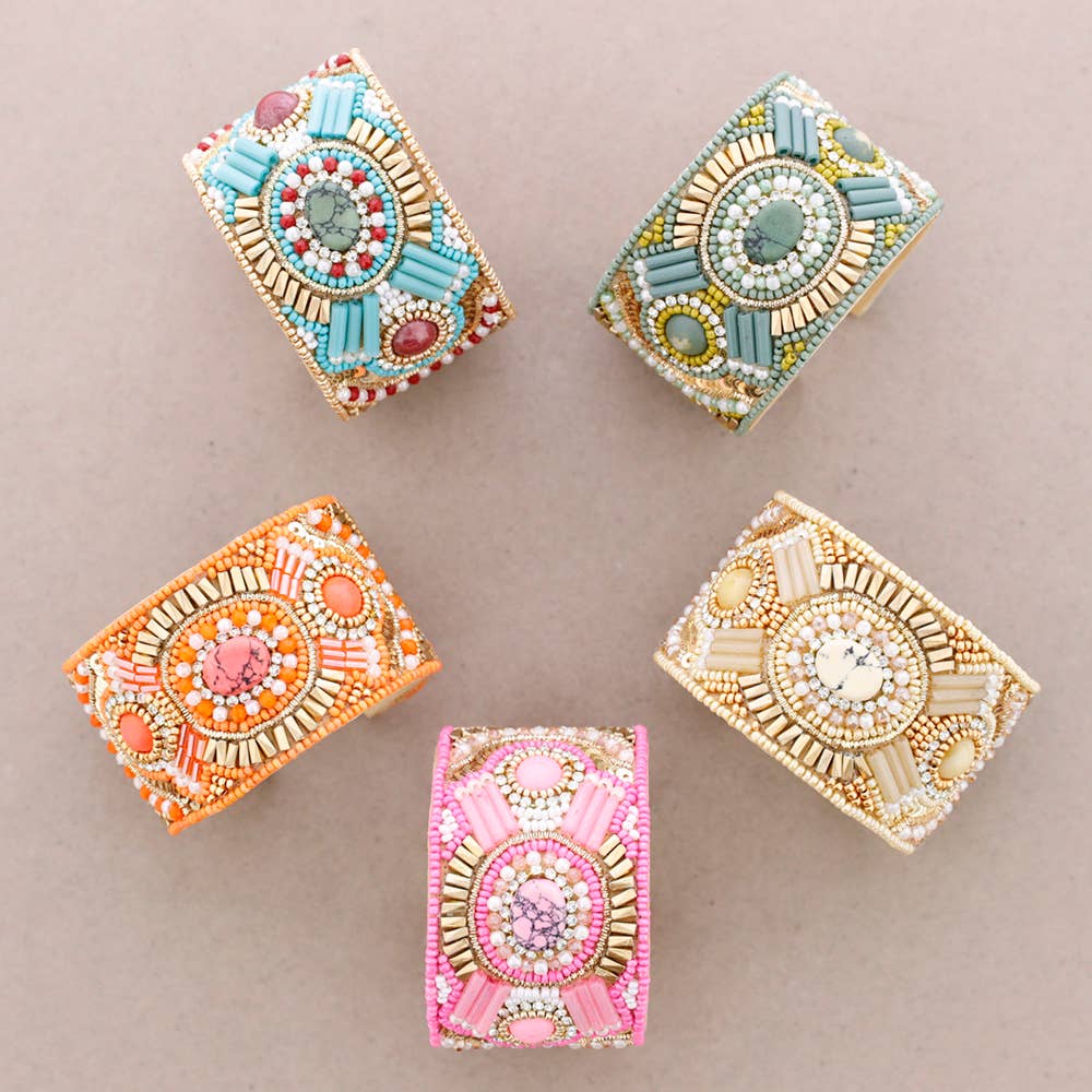 Statement-Armband in Pink