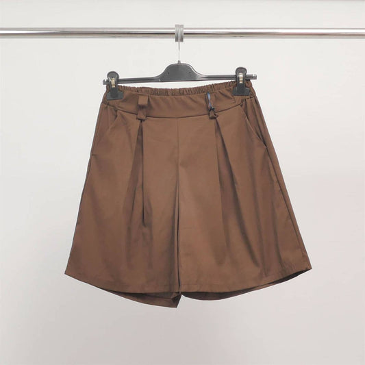 Elegante High-Waist-Shorts in Braun – italienischer Chic für warme Tage