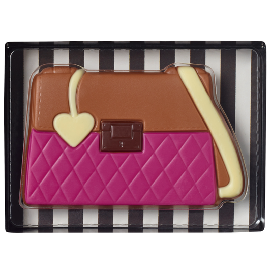 Schokoladen-Handtasche – 70 g – Girly, süß & einzigartig Schokolade Das Zierwerk