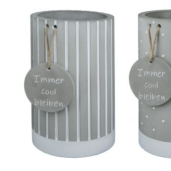 Weinkühler „Immer cool bleiben“ - gestreiftes Design Weinkühler Das Zierwerk