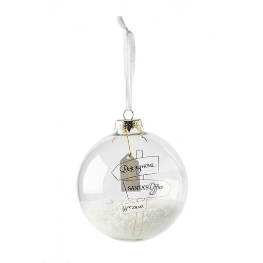 Rivièra Maison Santa’s Office Ornament – Weihnachtskugel mit Wegweiser Ø 10 cm Baumschmuck Rivièra Maison