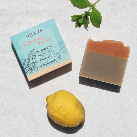 Summer Vibes Seife Sommer-Garten – Zitrus & Kräuter | Naturkosmetik Seife Das Zierwerk