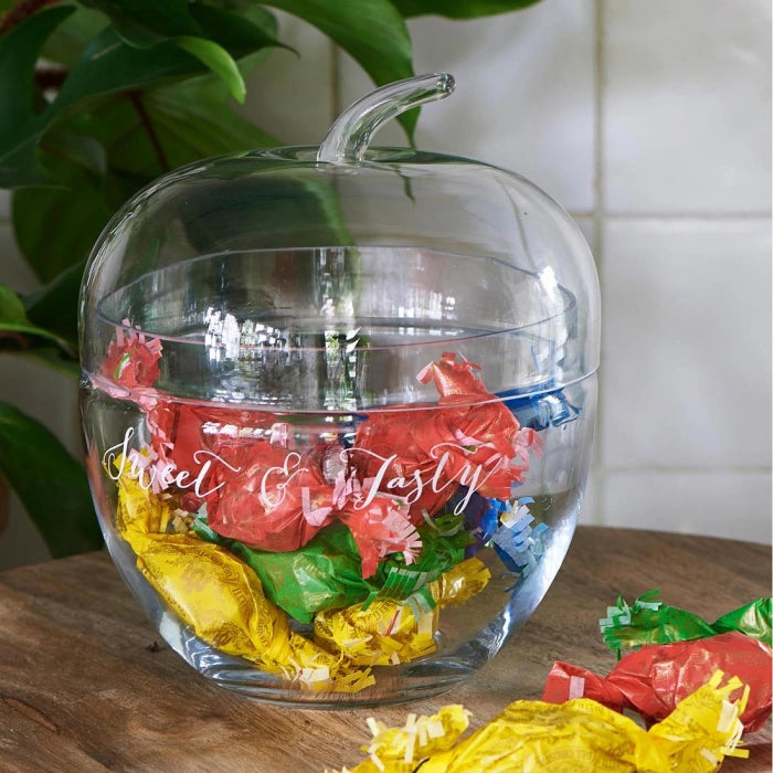 Rivièra Maison Sweet & Tasty Vorratsdose – Glas in Apfelform für Obst & Süßes