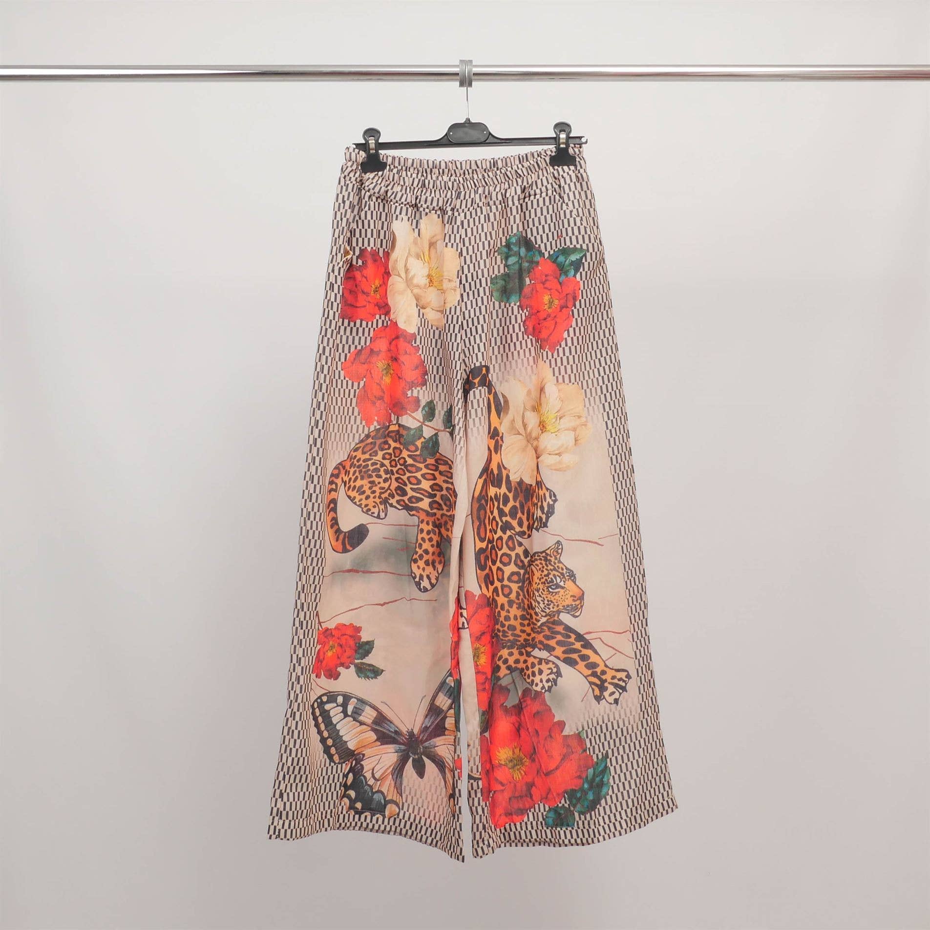 Weit geschnittene Hose mit farbenfrohem Print – luftiger Look mit Riviera-Flair Hose Cécile Wang
