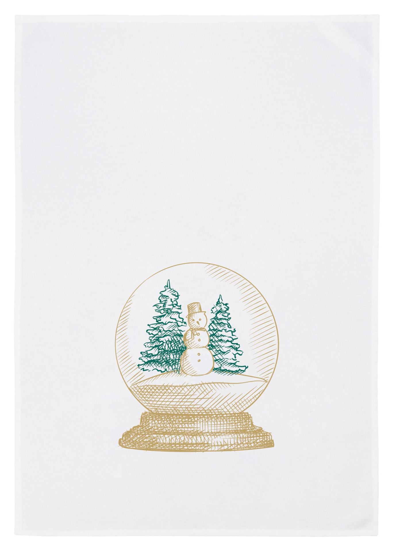 Geschirrtuch Weiß – Schneekugel