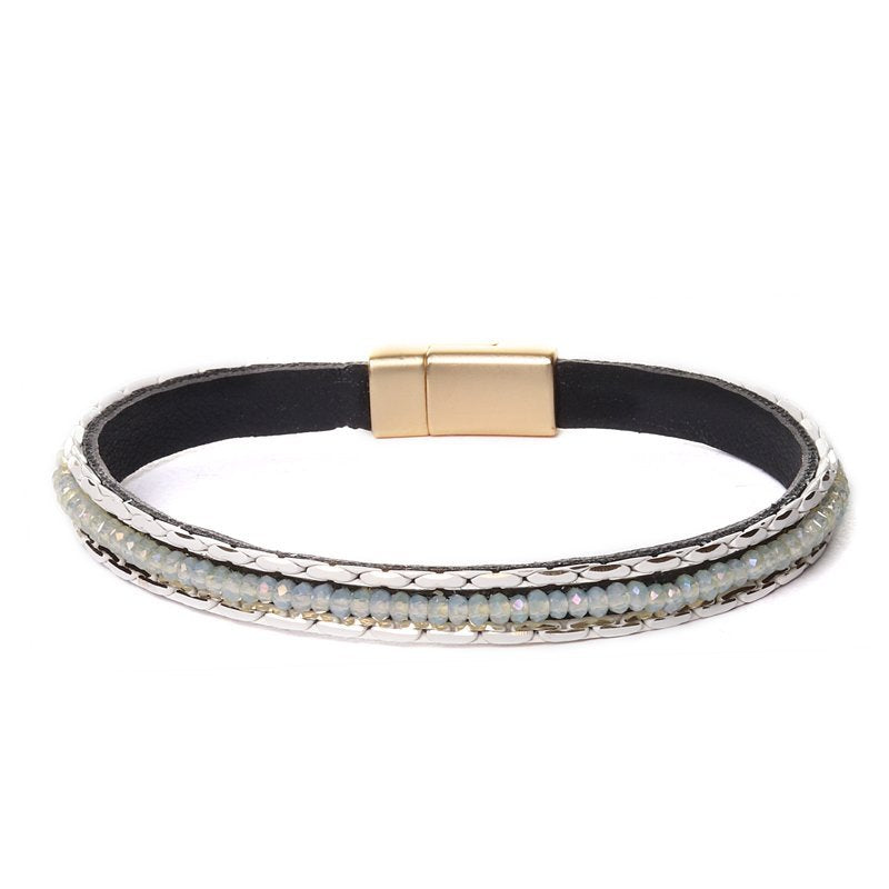 Biba Armband mit Glasperlen & Magnetverschluss – elegant & modern