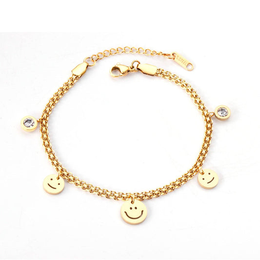 Smileys & Diamante-Charme-Armband Armband Fantastico Fans