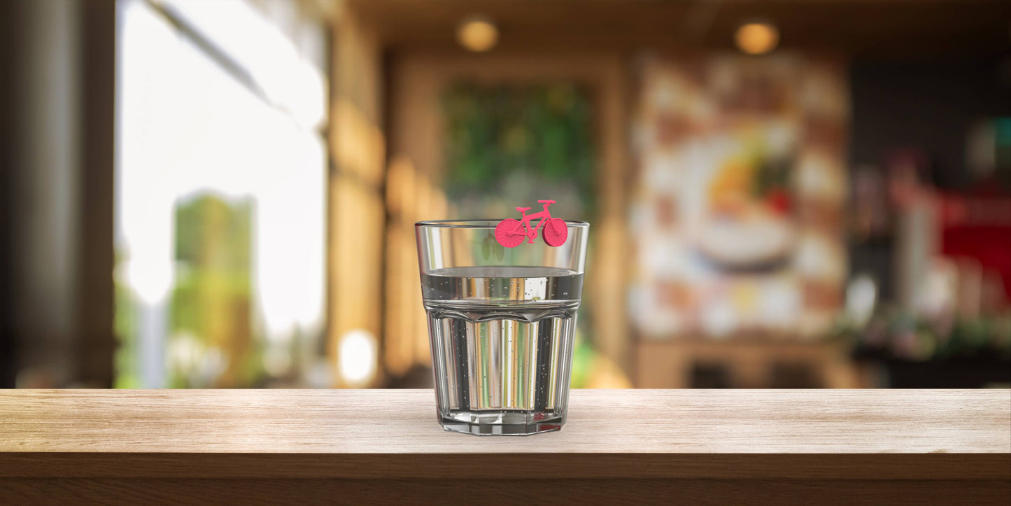 Glasmarker „Bike“ – farbenfrohe Fahrradmarker für Ihre Drinks Grillzubehör MAGS