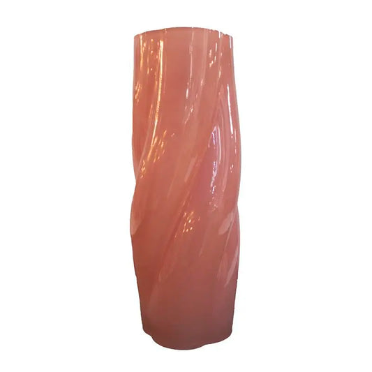 Vase „Twisted Pink“ – Glasvase in zartem Pink