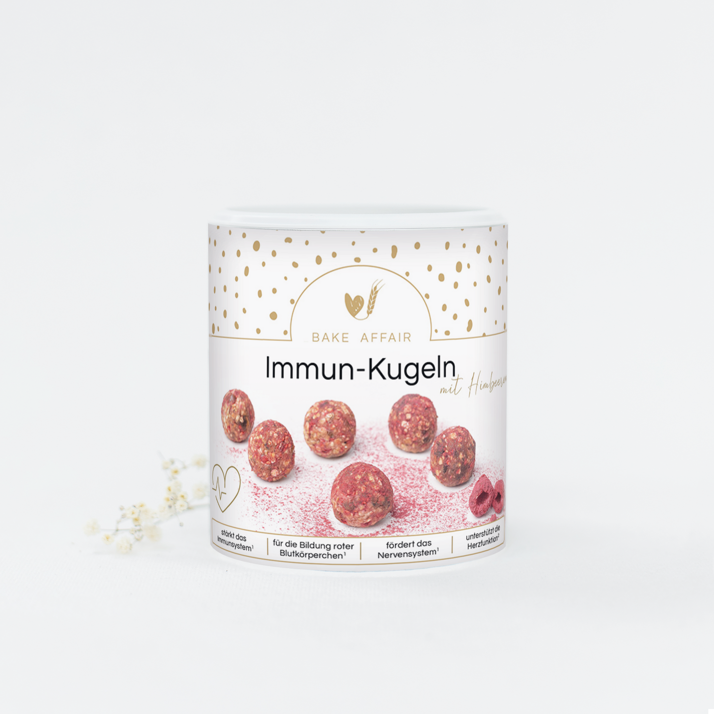 Vitamin-Mischung Immun-Kugeln mit Himbeeren Bake Affair GmbH