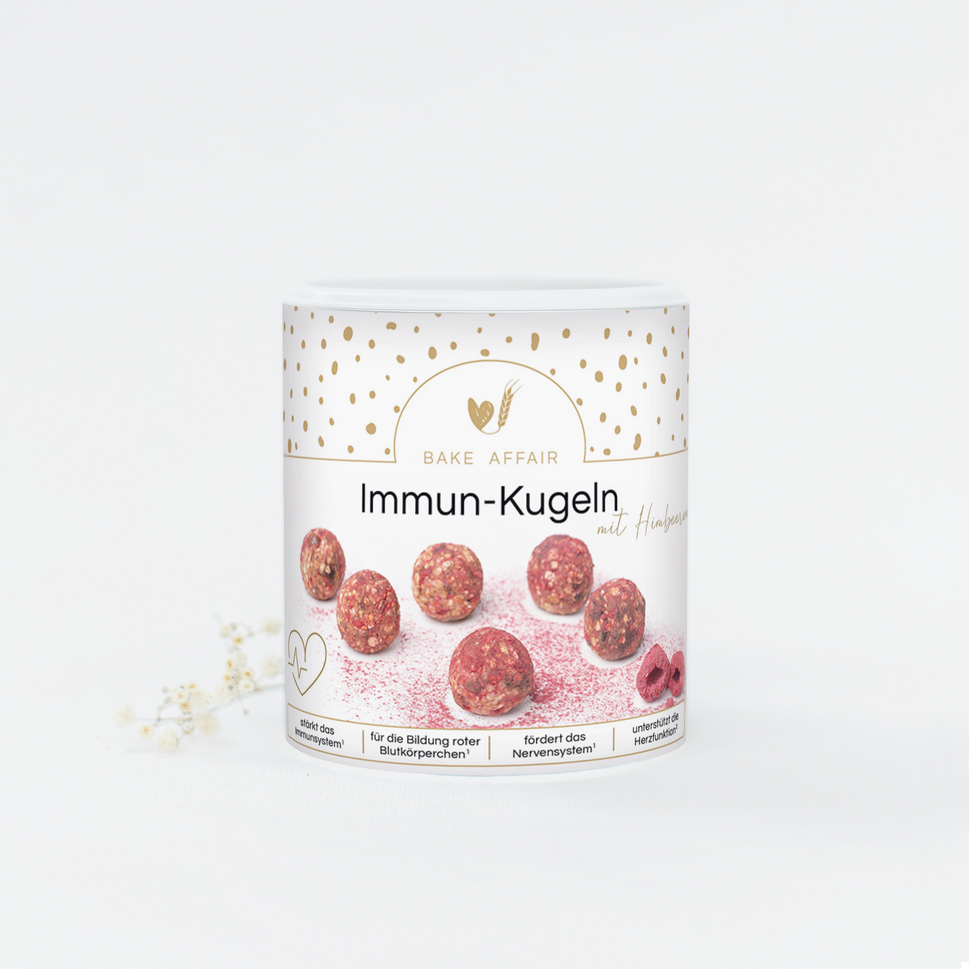 Vitamin-Mischung Immun-Kugeln mit Himbeeren Bake Affair GmbH
