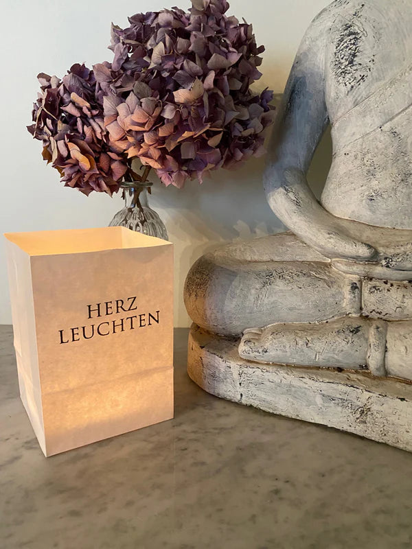 Lichttüte Herz Leuchten – handgestempelt