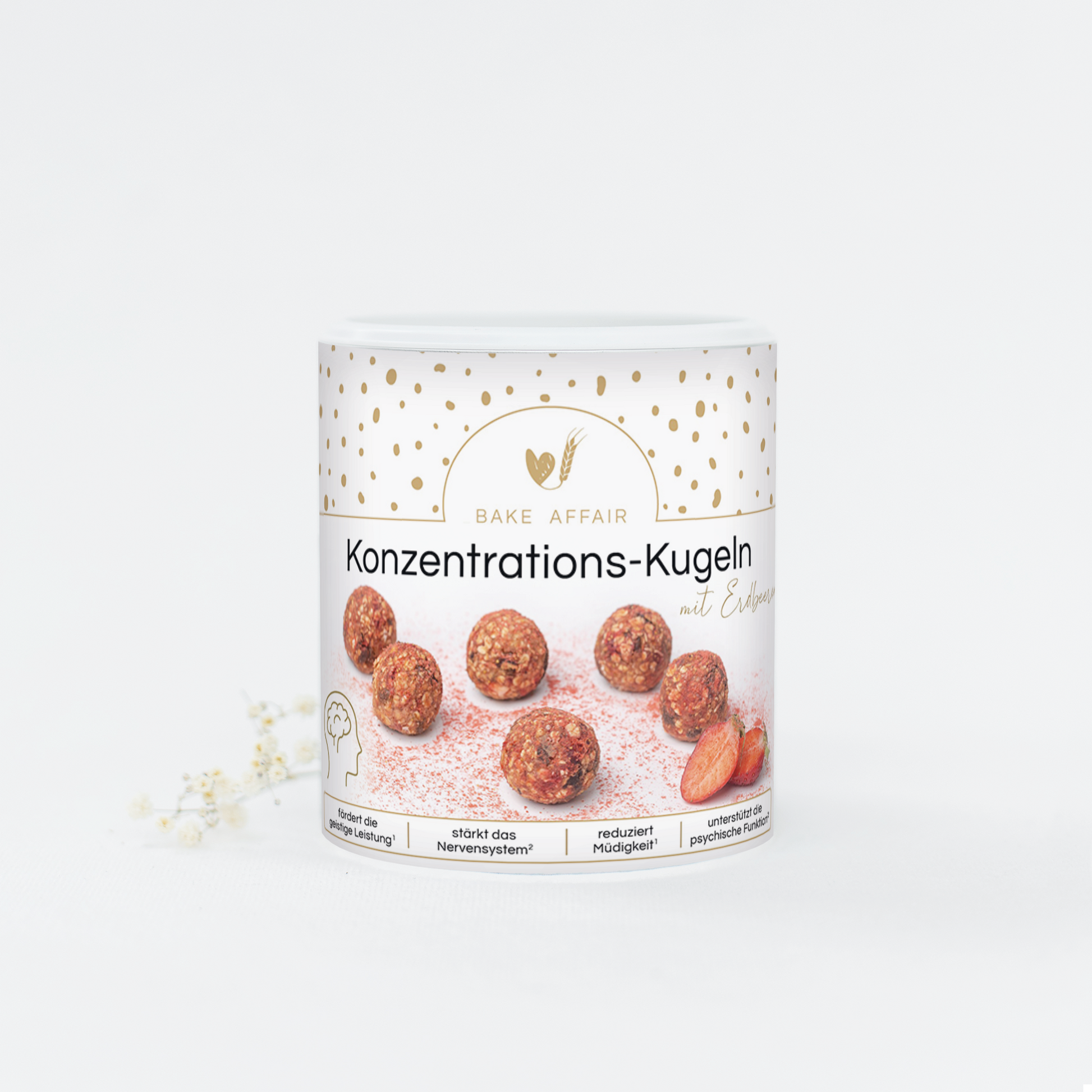 Vitamin-Mischung Konzentrations-Kugeln mit Erdbeeren Bake Affair GmbH