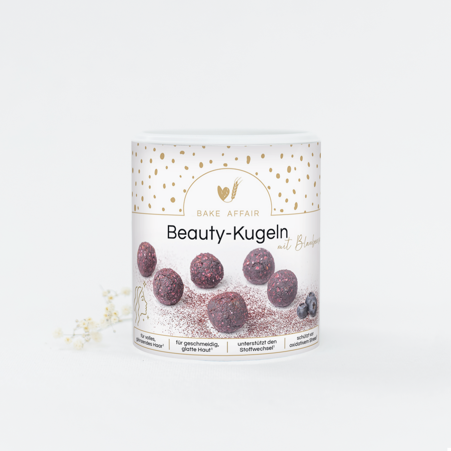 Vitamin-Mischung Beauty-Kugeln mit Blaubeeren Bake Affair GmbH