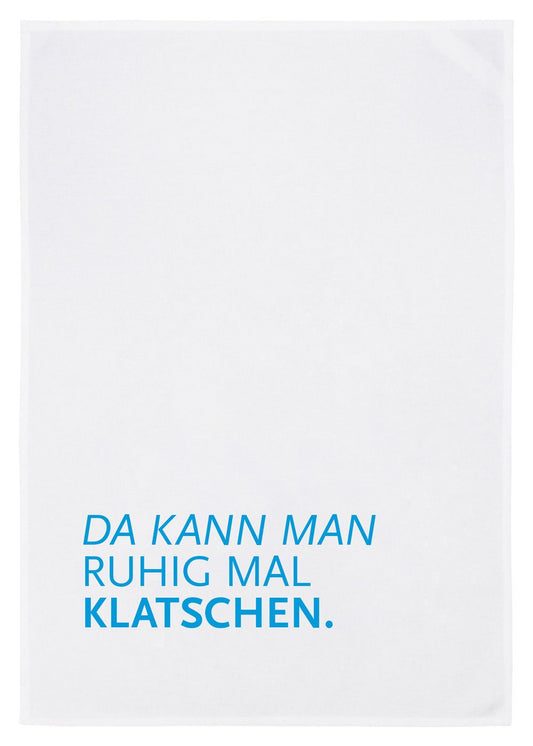 Geschirrtuch „Da kann man ruhig mal klatschen.“ – Humor trifft hochwertige Bio-Qualität Geschirrtuch 17;30