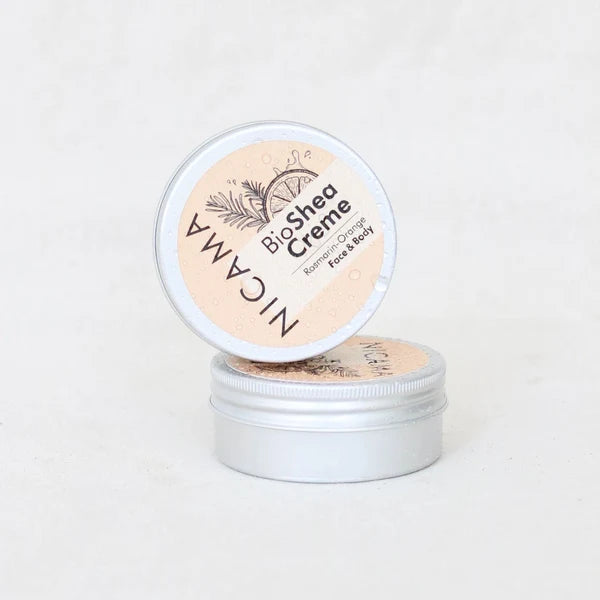NICAMA Bio Sheacreme Rosmarin-Orange – Naturkosmetik, 50 ml Handcreme Nicama