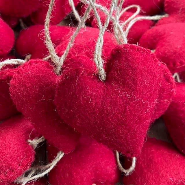 Filzanhänger Herz Rot | Handgemacht & Fair aus Nepal