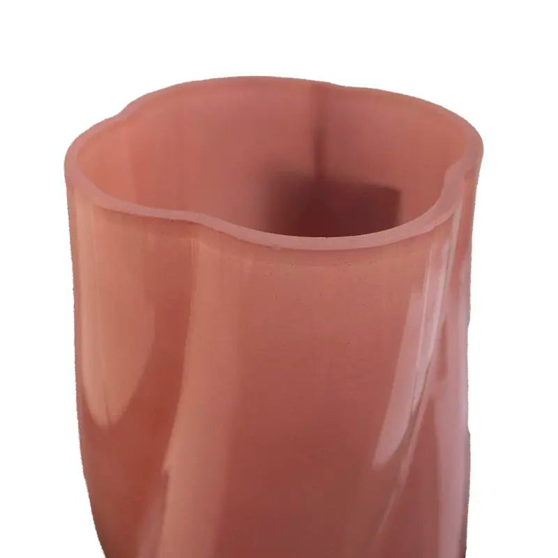 Vase „Twisted Pink“ – Glasvase in zartem Pink