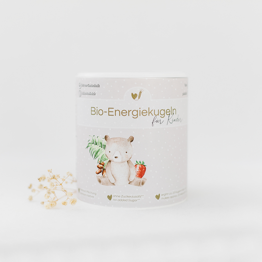 Bio-Mischung Bio-Energiekugeln Erdbeere für Kinder Bake Affair GmbH