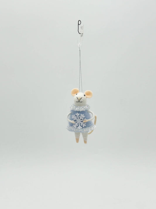 Christbaumschmuck – Frau Maus Schneeflocke Weihnachtsdekoration Kalid Christmas