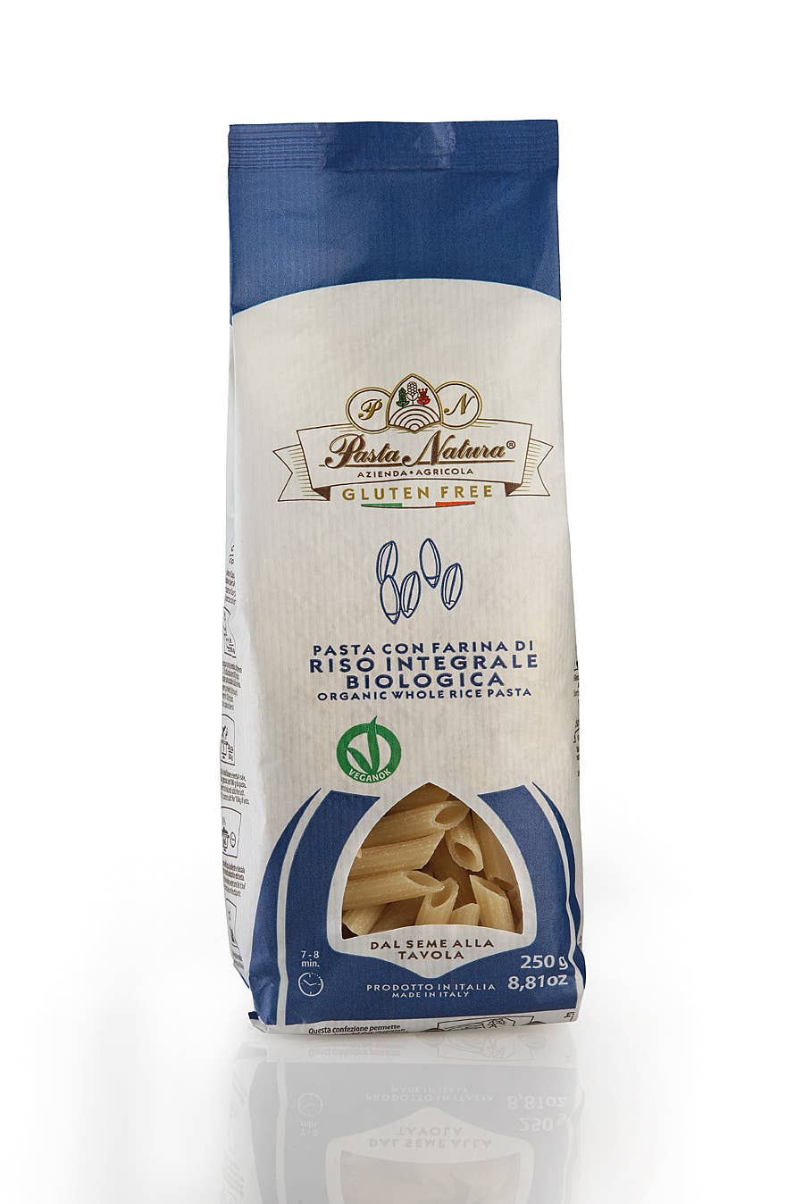 Bio- und glutenfreie Penne aus Vollkornreis PASTA NATURA
