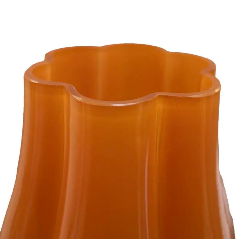 Vase Orange Glas 18x18x28 – Dekovase in organischer Form