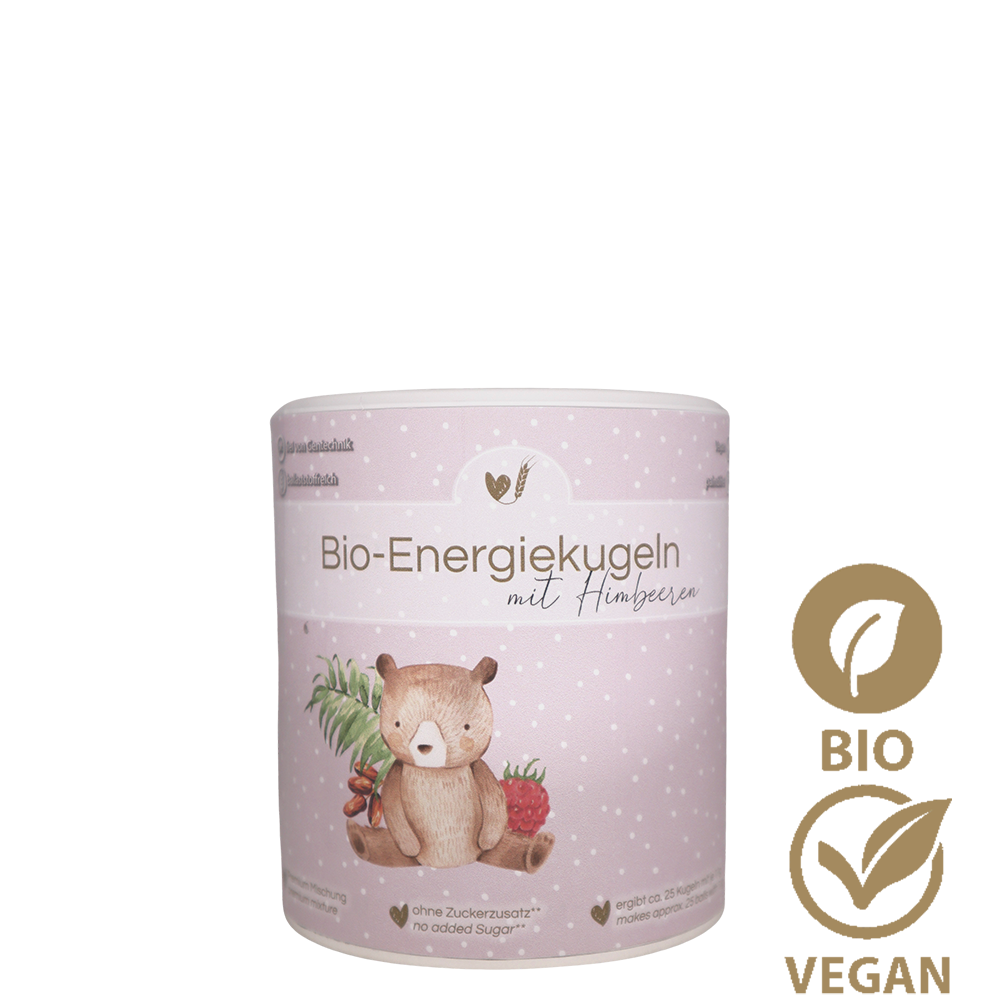 Bio-Mischung Energiekugeln Himbeere für Kinder Bake Affair GmbH