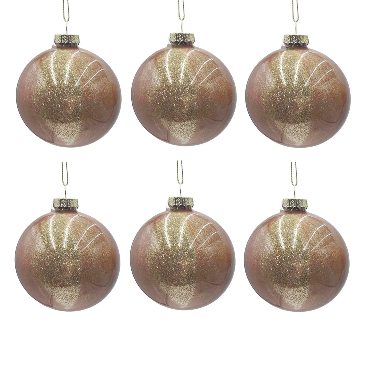 Weihnachtskugel Glas Gold glänzend