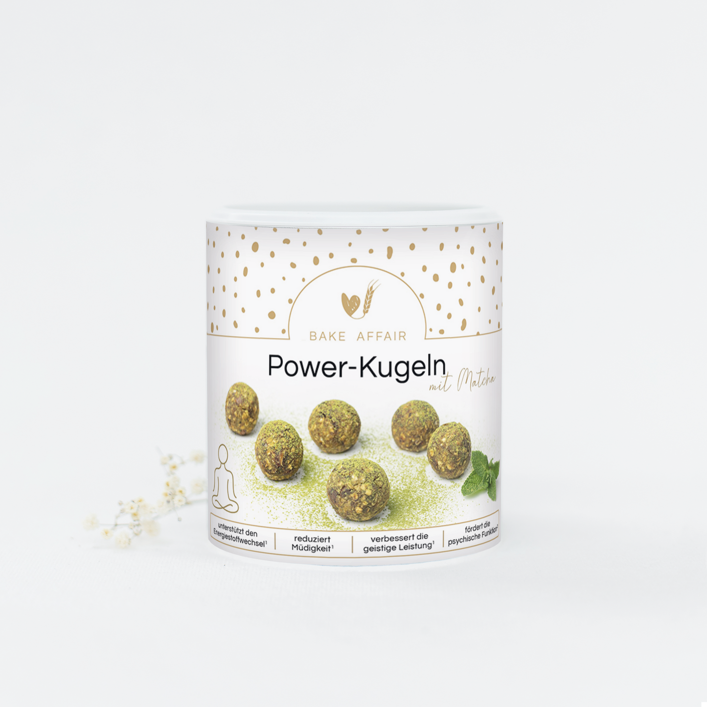Vitamin-Mischung Power-Kugeln mit Matcha Bake Affair GmbH