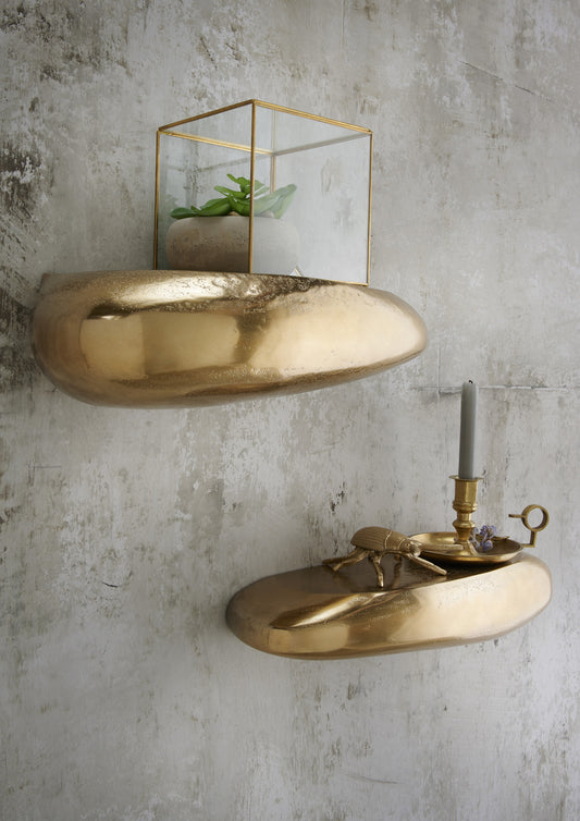 Wandregal STONE – Elegantes Designregal in Bronzegold Regal Das Zierwerk