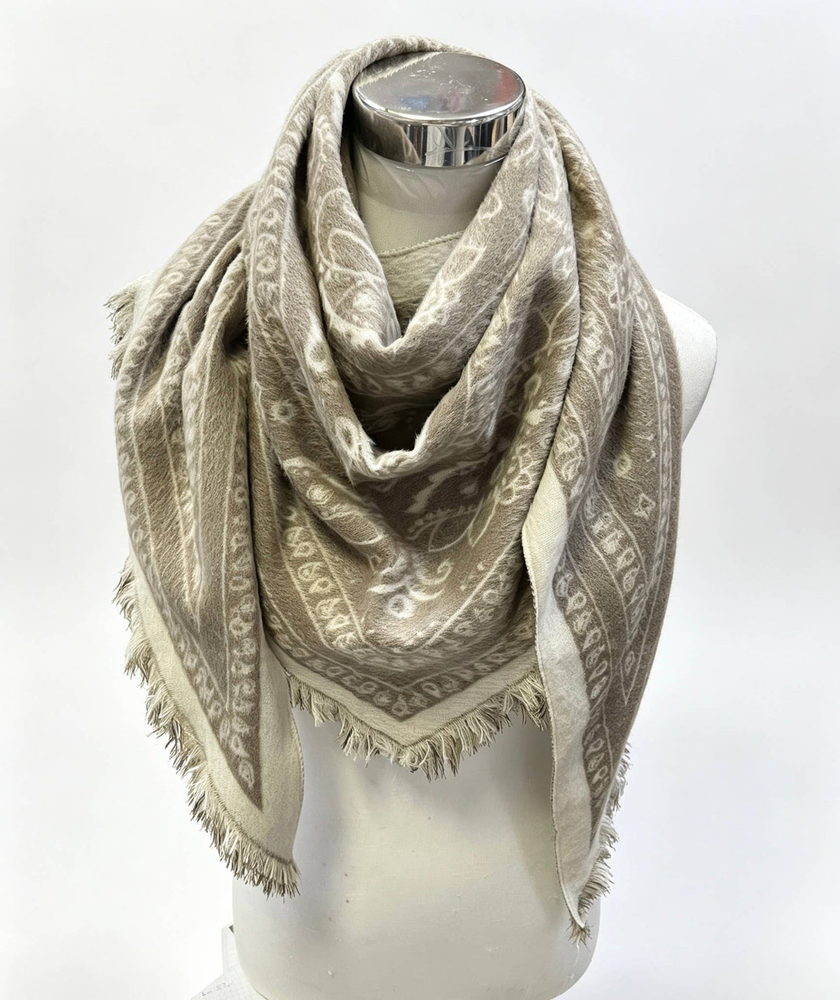 Dreieck-Bandana aus Baumwolle – Einheitsgröße | Taupe | LINETA Schal LINETA