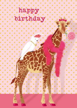Postkarte „Birthday Giraffe“ – Toni Starck Karte Toni Starck