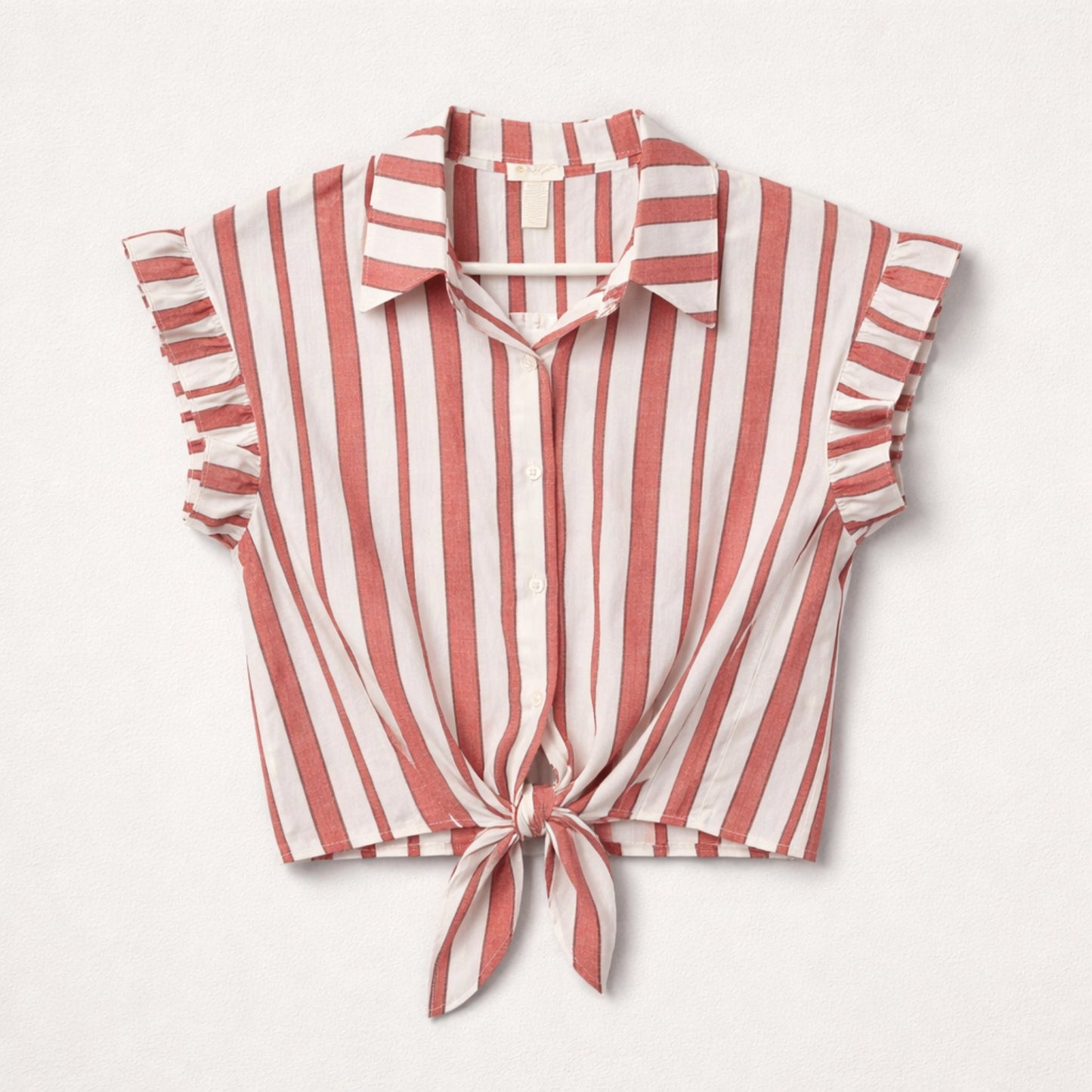 Sommerliche Bluse mit Streifenmuster – Viskose & Leinen Made in Italy Bluse V. Milano